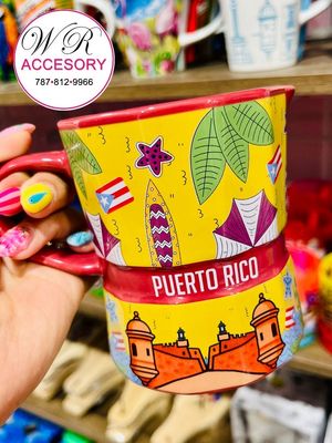 #2 Taza De Greca De Puerto Rico Rojo 1 Pcs