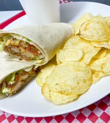 Chicken Wrap, Chips &amp; Drink