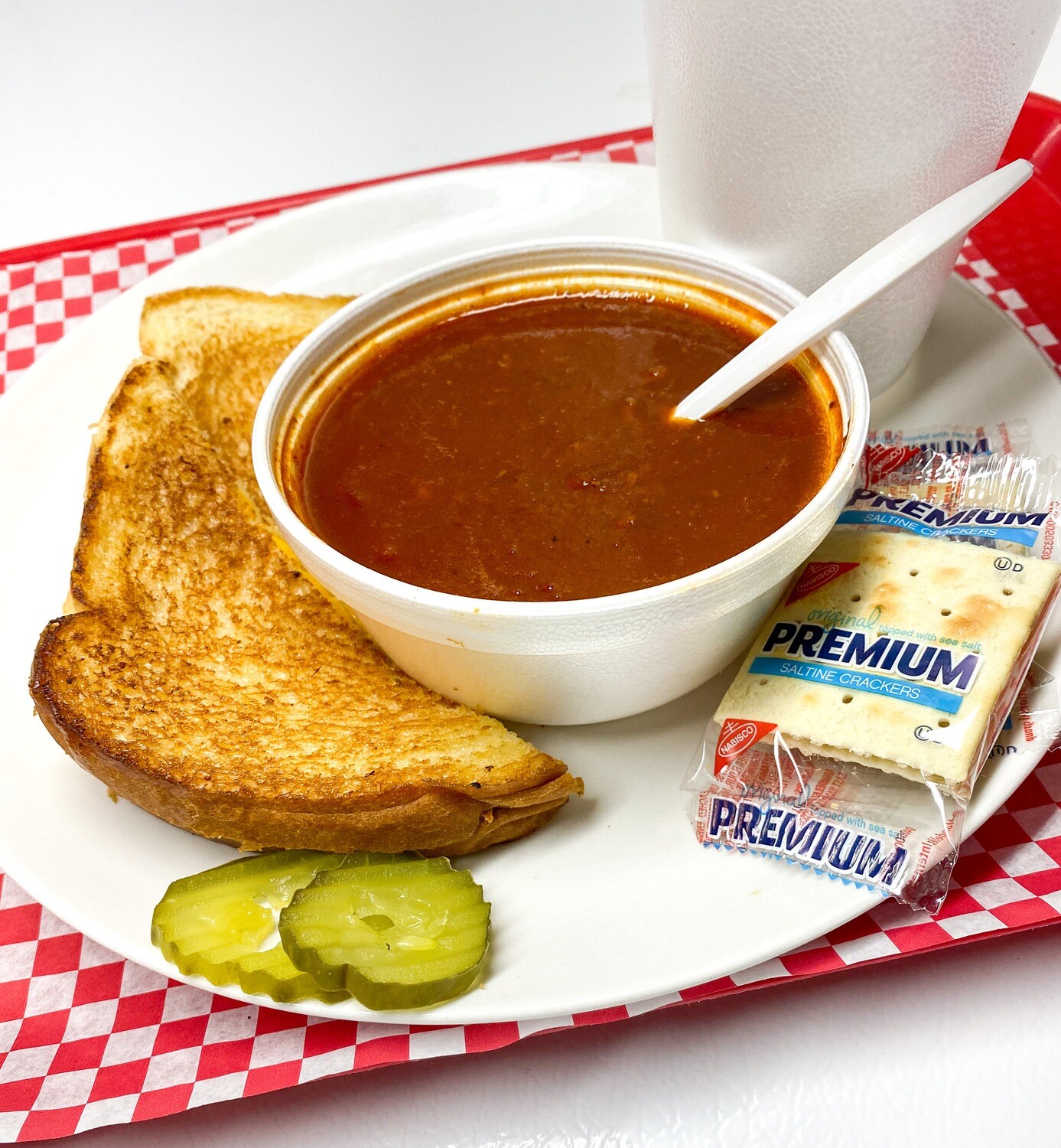 Grilled Cheese, Cup Soup &amp; Drink