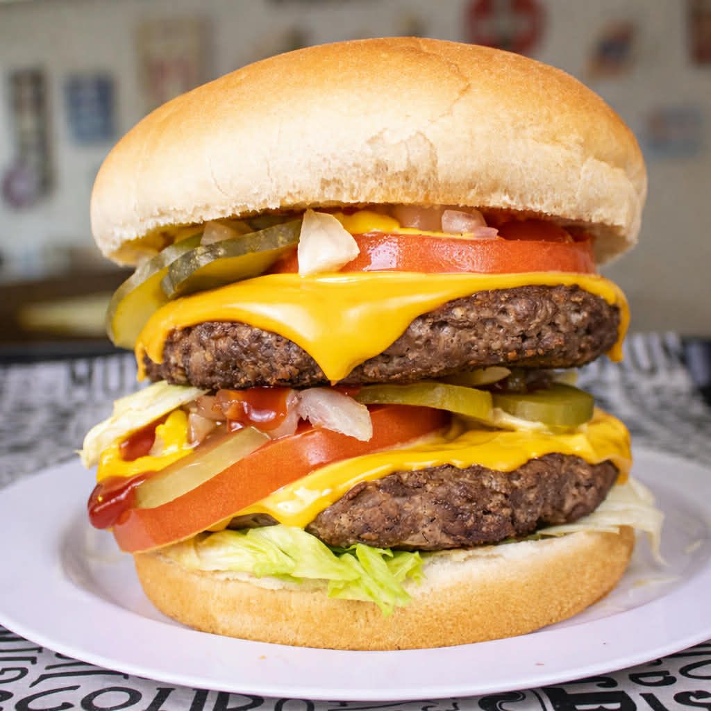 Steak Burger w/Cheese - Double