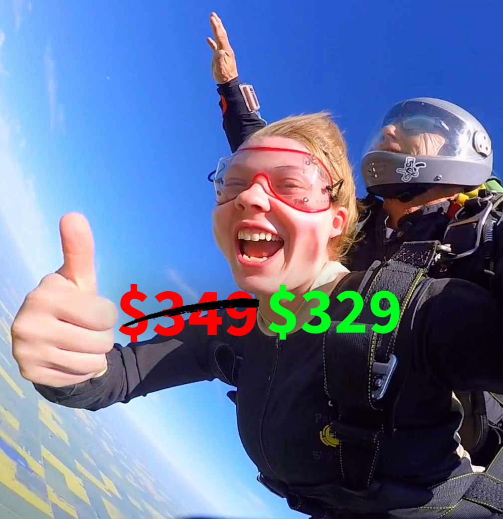 10,000’ Tandem Skydive Special Gift Card