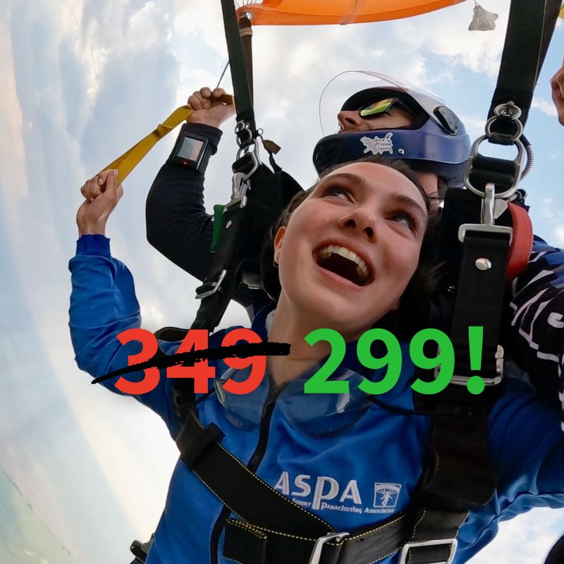 10,000’ Tandem Skydive BLACK FRIDAY Gift Card