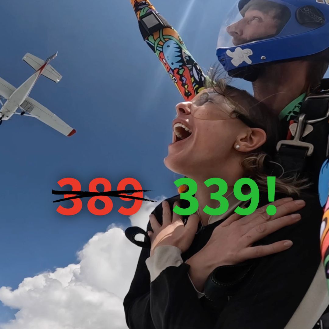 12,500’ EXTREME BLACK FRIDAY Tandem Skydive Special Gift Card 12,500’ EXTREME BLACK FRIDAY Tandem Skydive Special Gift Card