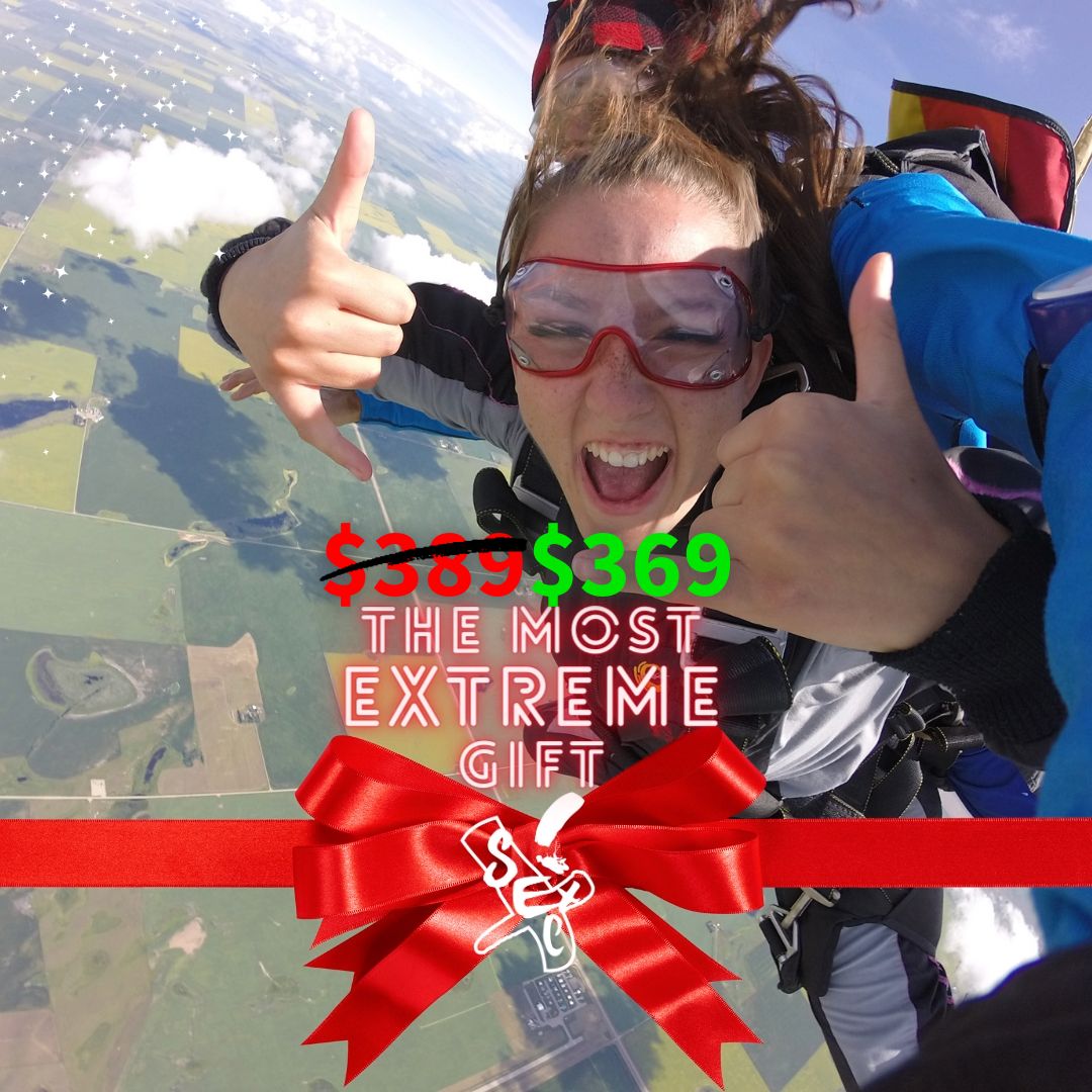 12,500’ EXTREME Tandem Skydive Special Gift Card 12,500’ EXTREME Tandem Skydive Special Gift Card