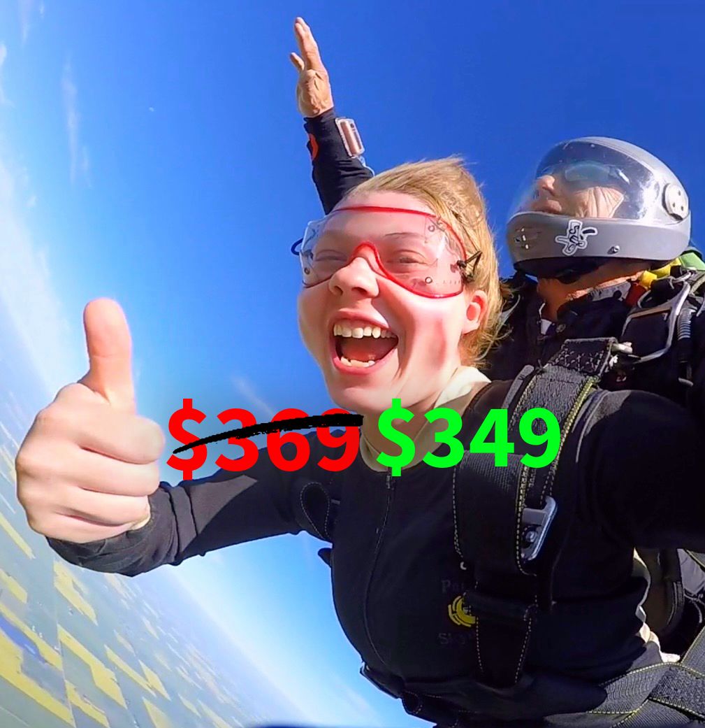 10,000’ Tandem Skydive Gift Card