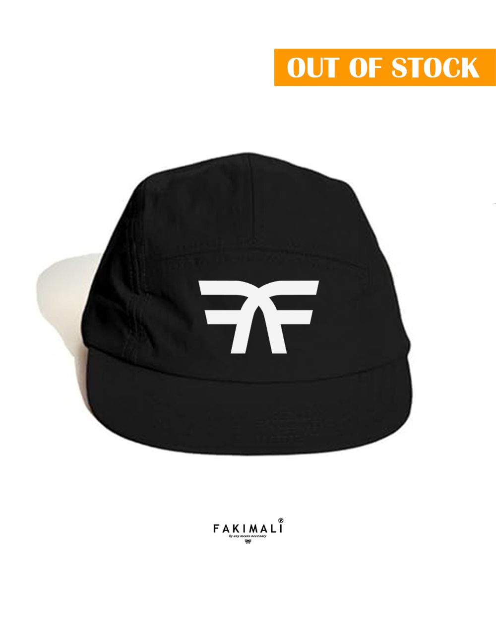 BLACK 5-PANEL ESSENTIAL CAP
