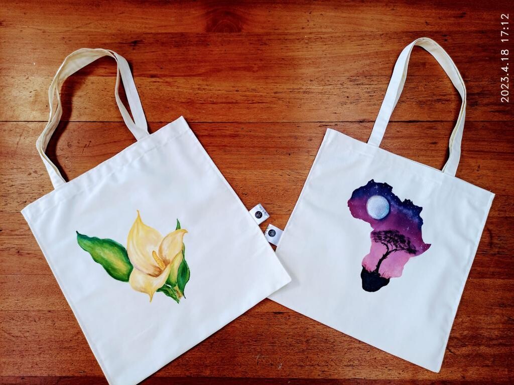 Hand Painted Tote Bag