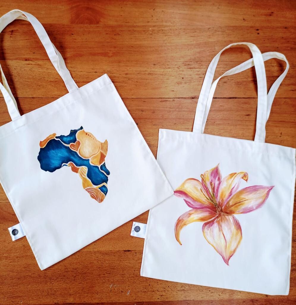 Hand Painted Tote Bag