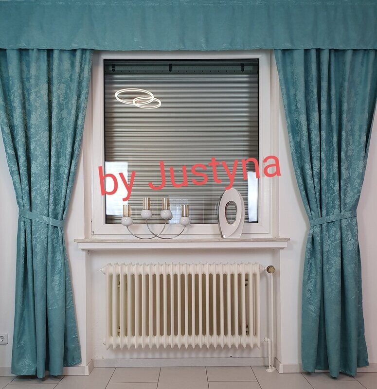 NEU 5 Teilig Vorhang Gardine Türkis - KOSTENLOS VERSAND-​