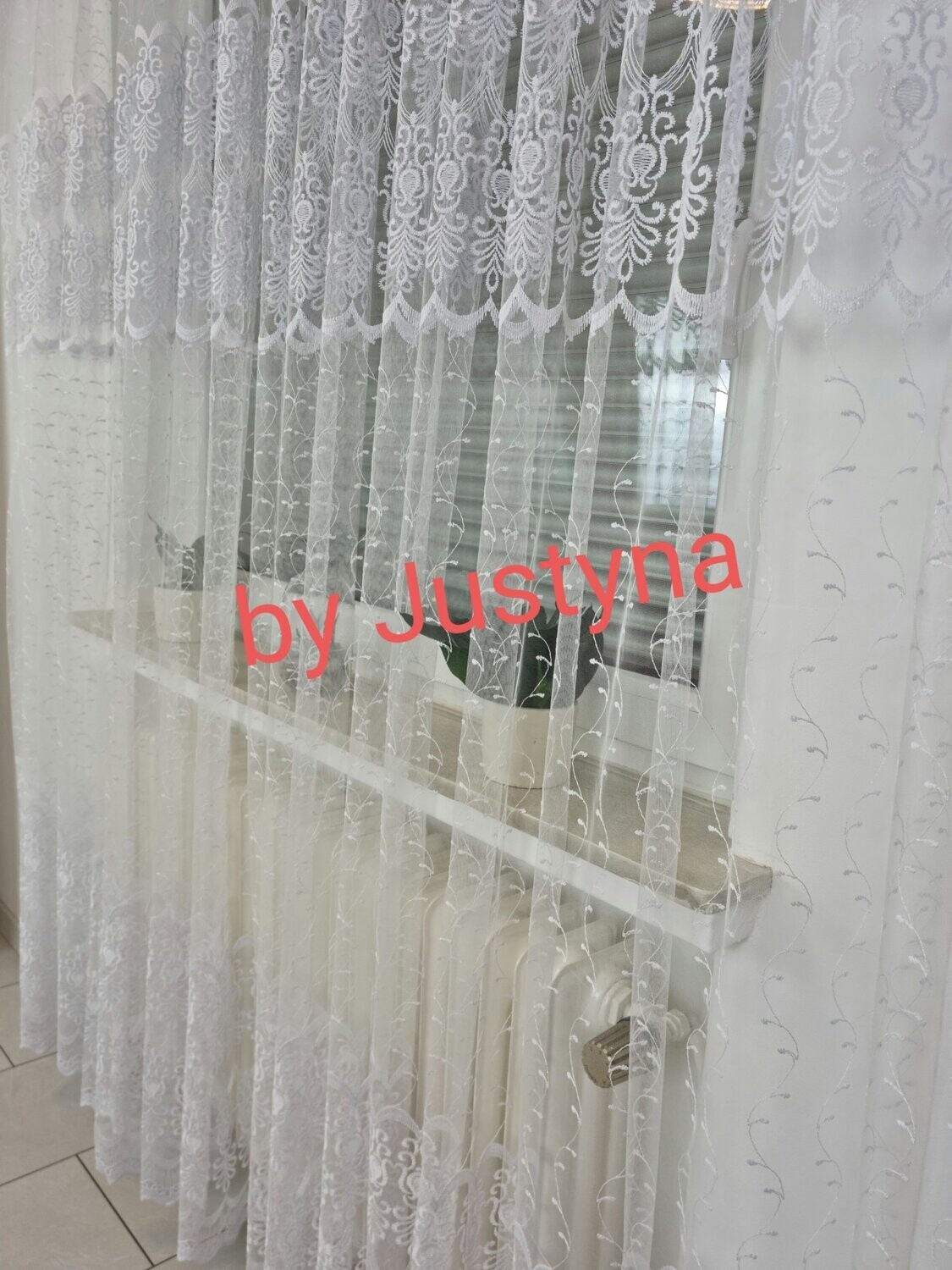 Perde Store Gardine Tül 2,45m hoch- KOSTENLOS VERSAND-