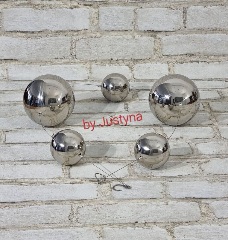 Silber Rostfreier Große Kugel Girlande Silber Rostfreier Große Kugel Girlande