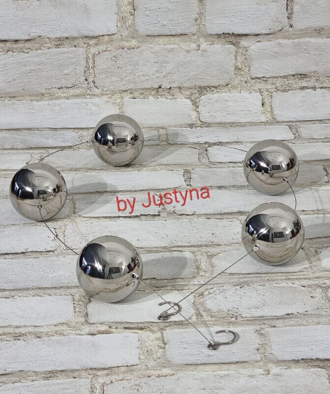 Silber Rostfreier Kleine Kugel Girlande Silber Rostfreier Kleine Kugel Girlande