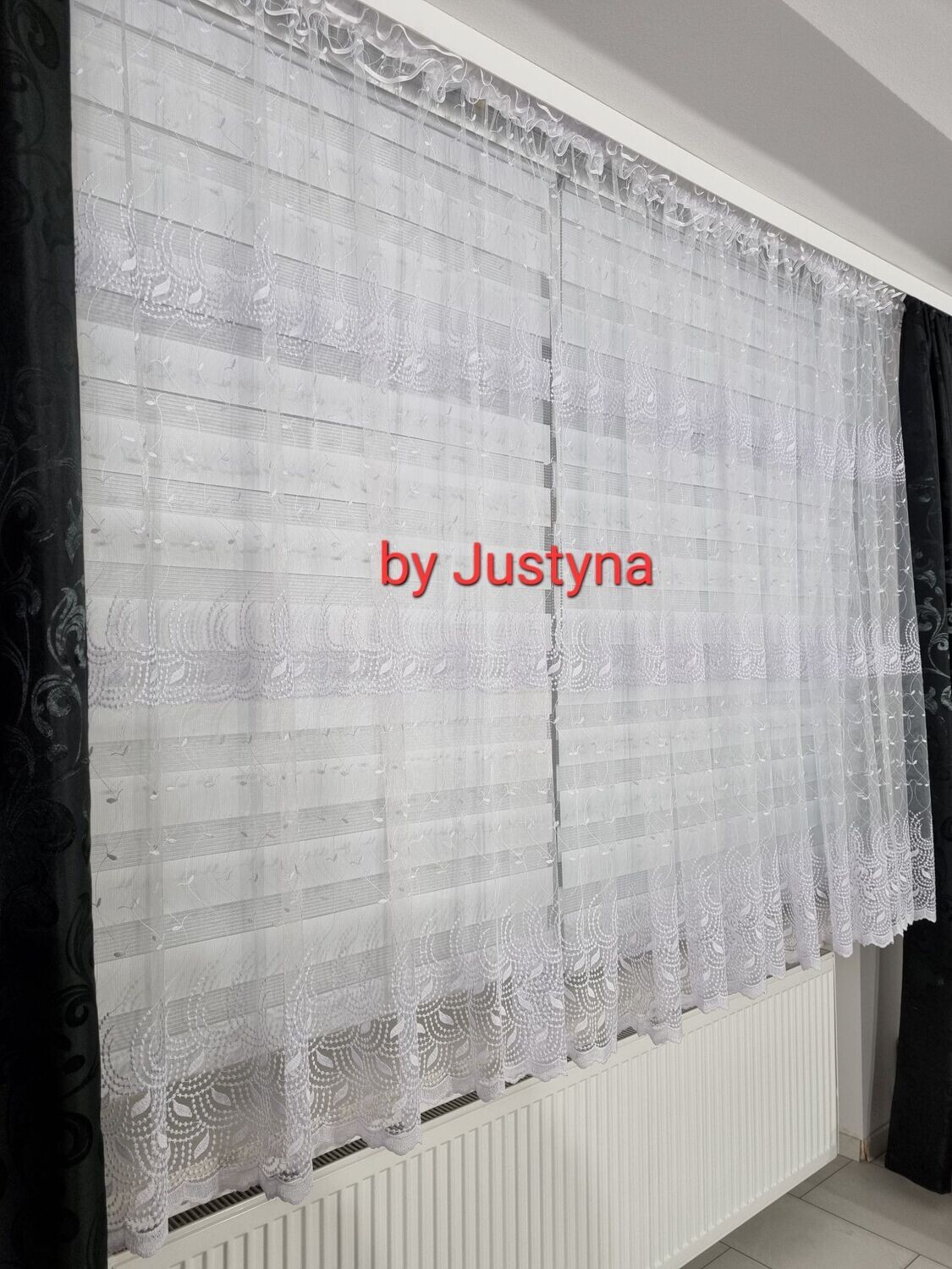 Weiß Perde Store Gardine Tüll Stor 180cm Hoch