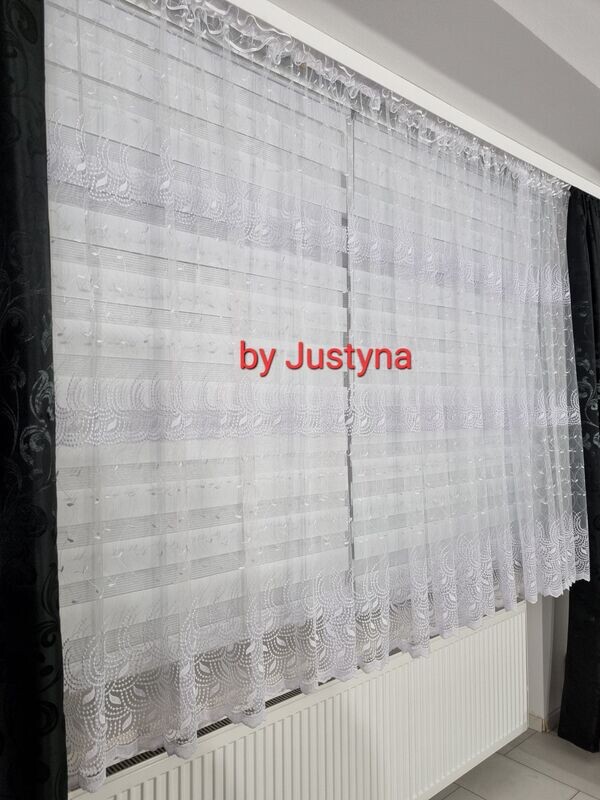 Weiß Perde Store Gardine Tüll Stor 180cm Hoch