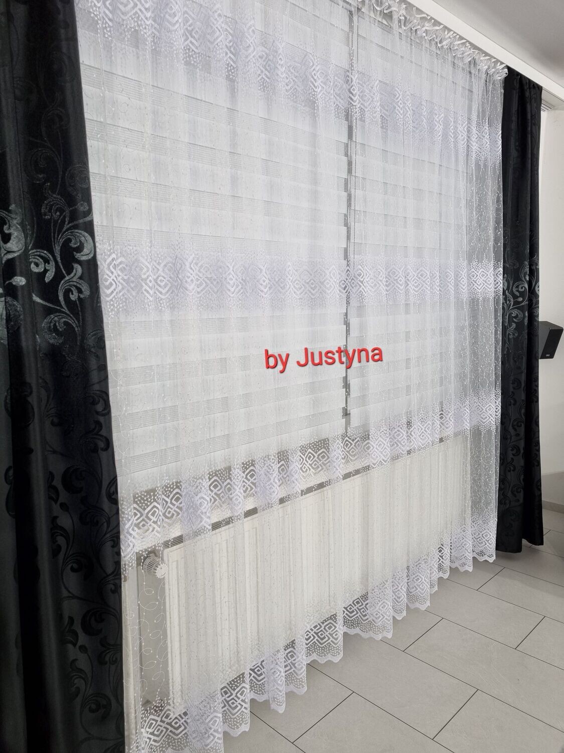Weiß Perde Store Gardine Tüll Stor 245cm Hoch