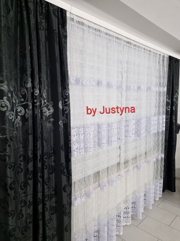 Weiß Perde Store Gardine Tüll Stor 245cm Hoch