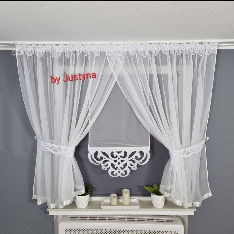 NEU Gardine Panel Set Weiß