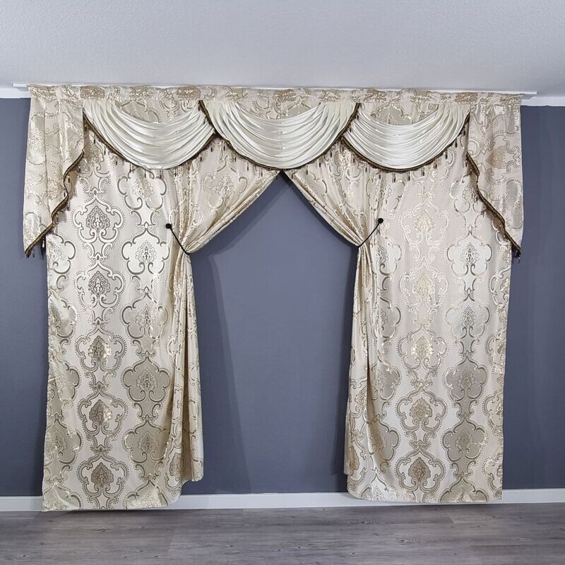 Gold Gardine Verdunkelung Blickdicht Vorhang Orientalisch Barock Ca.300x250cm Gold Gardine Verdunkelung Blickdicht Vorhang Orientalisch Barock Ca.300x250cm