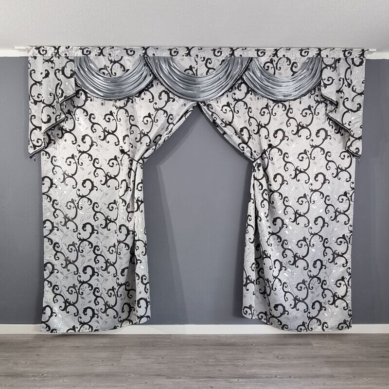 Grau Gardine Verdunkelung Blickdicht Vorhang Orientalisch Barock Ca.290x250cm Grau Gardine Verdunkelung Blickdicht Vorhang Orientalisch Barock Ca.290x250cm