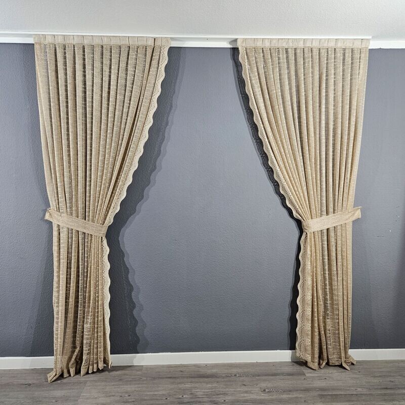 Beige 2er Seitenschals Set