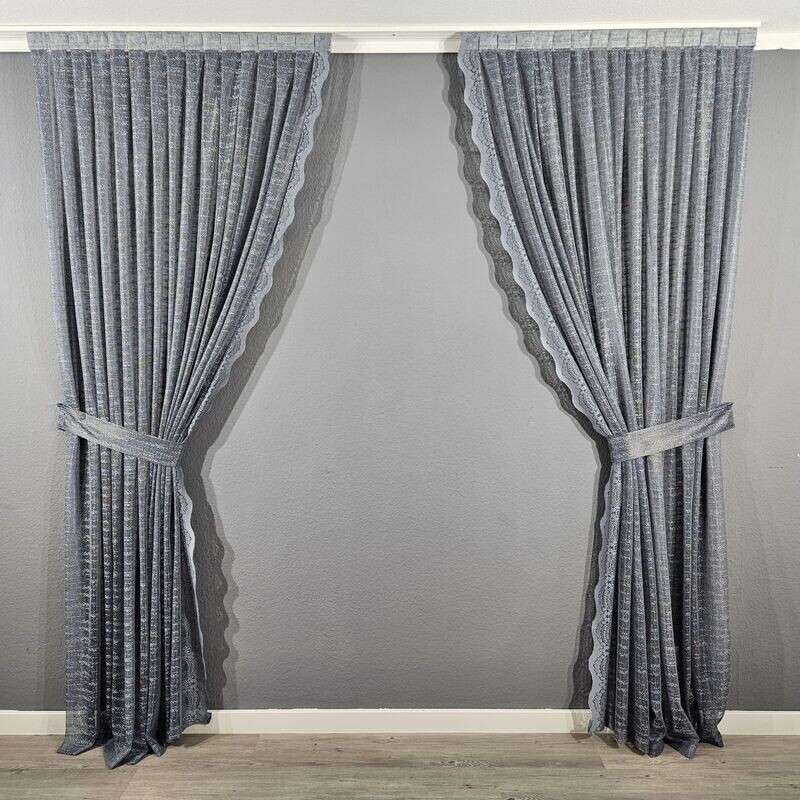 Grau 2er Seitenschals Set