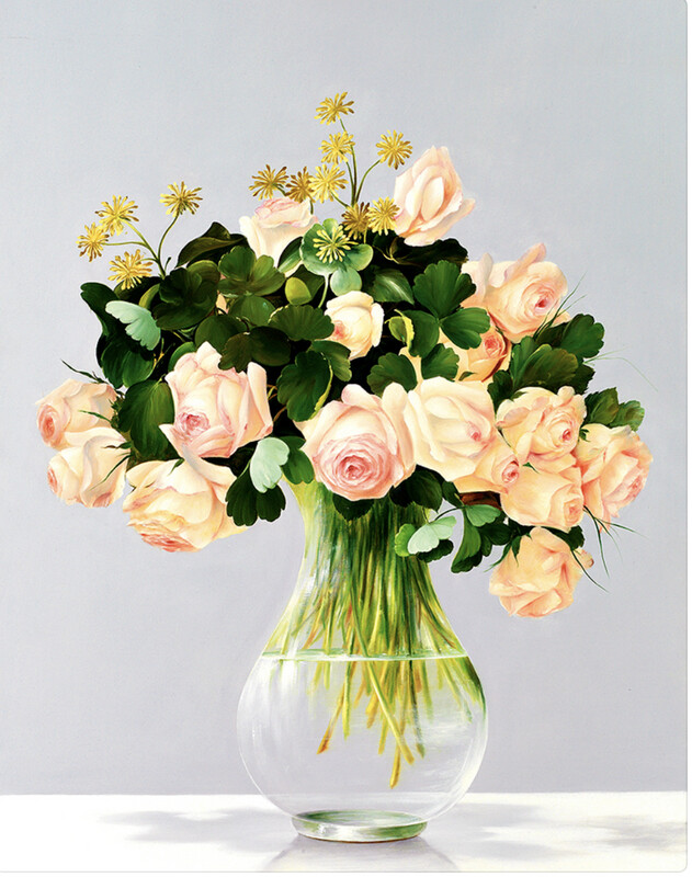 Kit Broderie Diamant, Diamond Painting - Roses blanches - RSB8113