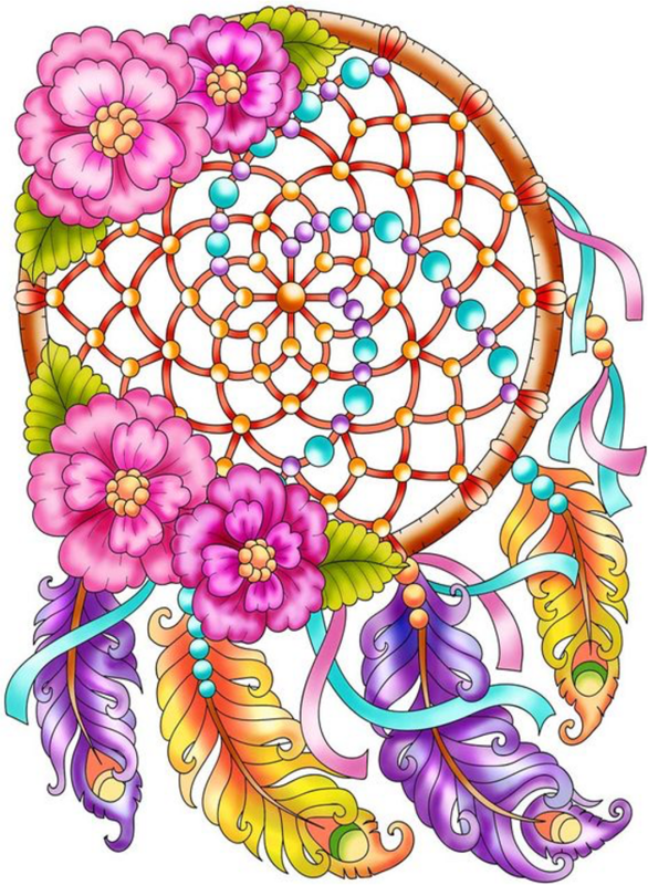 Kit enfant Broderie Diamant LUCIOLE - Attrape-rêves Fluo - HB069