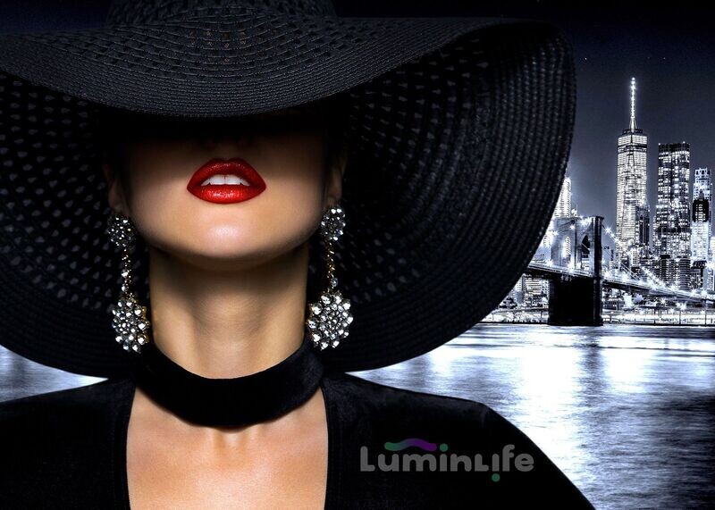 Broderie Diamant, Diamond Painting - Chapeau noir 2 - W069