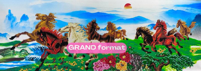 Broderie Diamant, Diamond Painting - Chevaux sauvages  - 6203