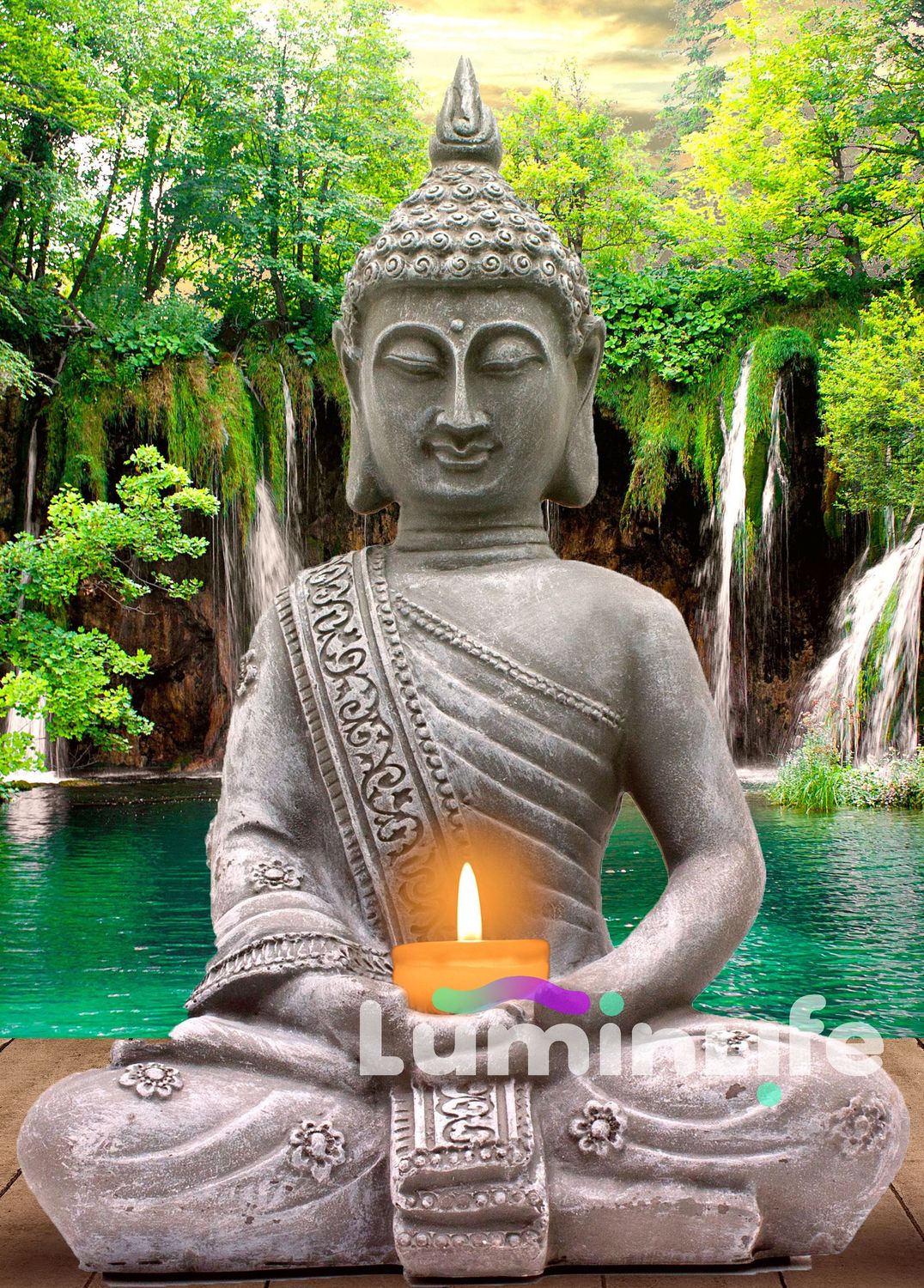 Broderie Diamant, Diamond Painting - Buddha et silence - W004