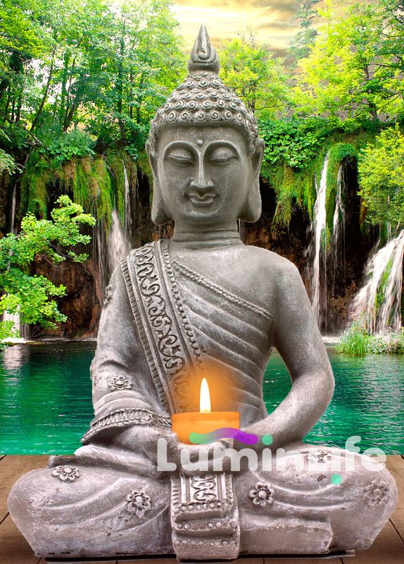 Broderie Diamant, Diamond Painting - Buddha et silence - W004