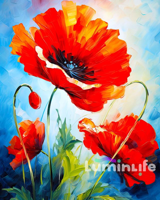 Broderie Diamant - Coquelicots - DF11