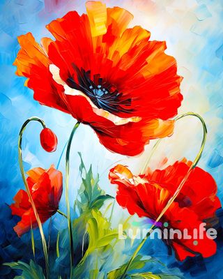 Broderie Diamant - Coquelicots - DF11