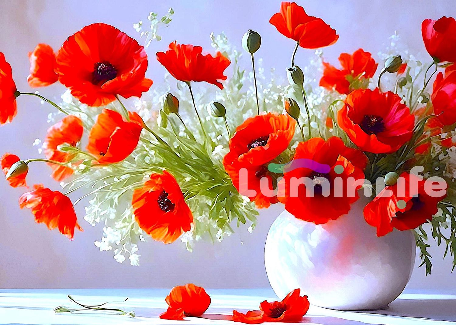 Broderie Diamant - Beauté des coquelicots - S004 (GRAND)