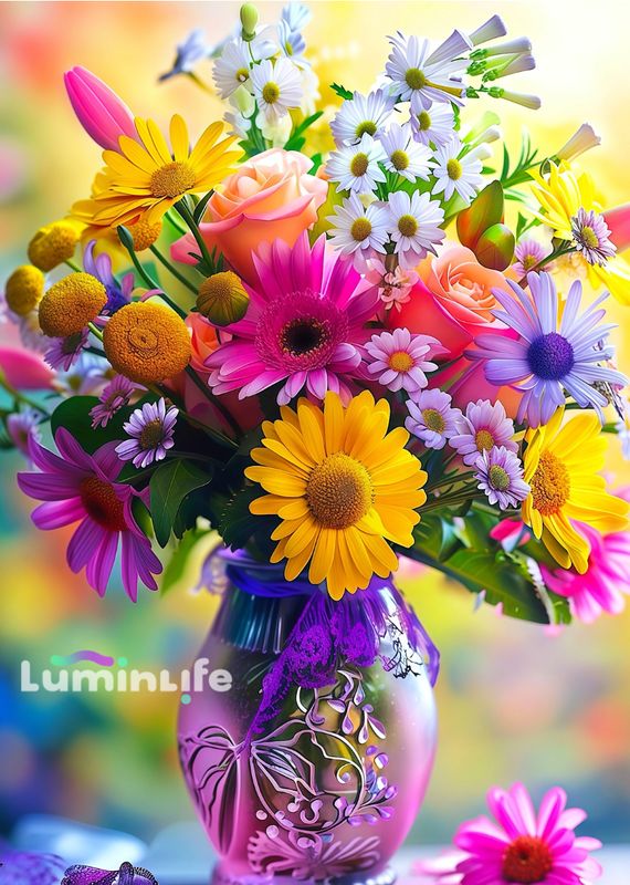Kit Broderie Diamant - Bouquet coloré - WN17