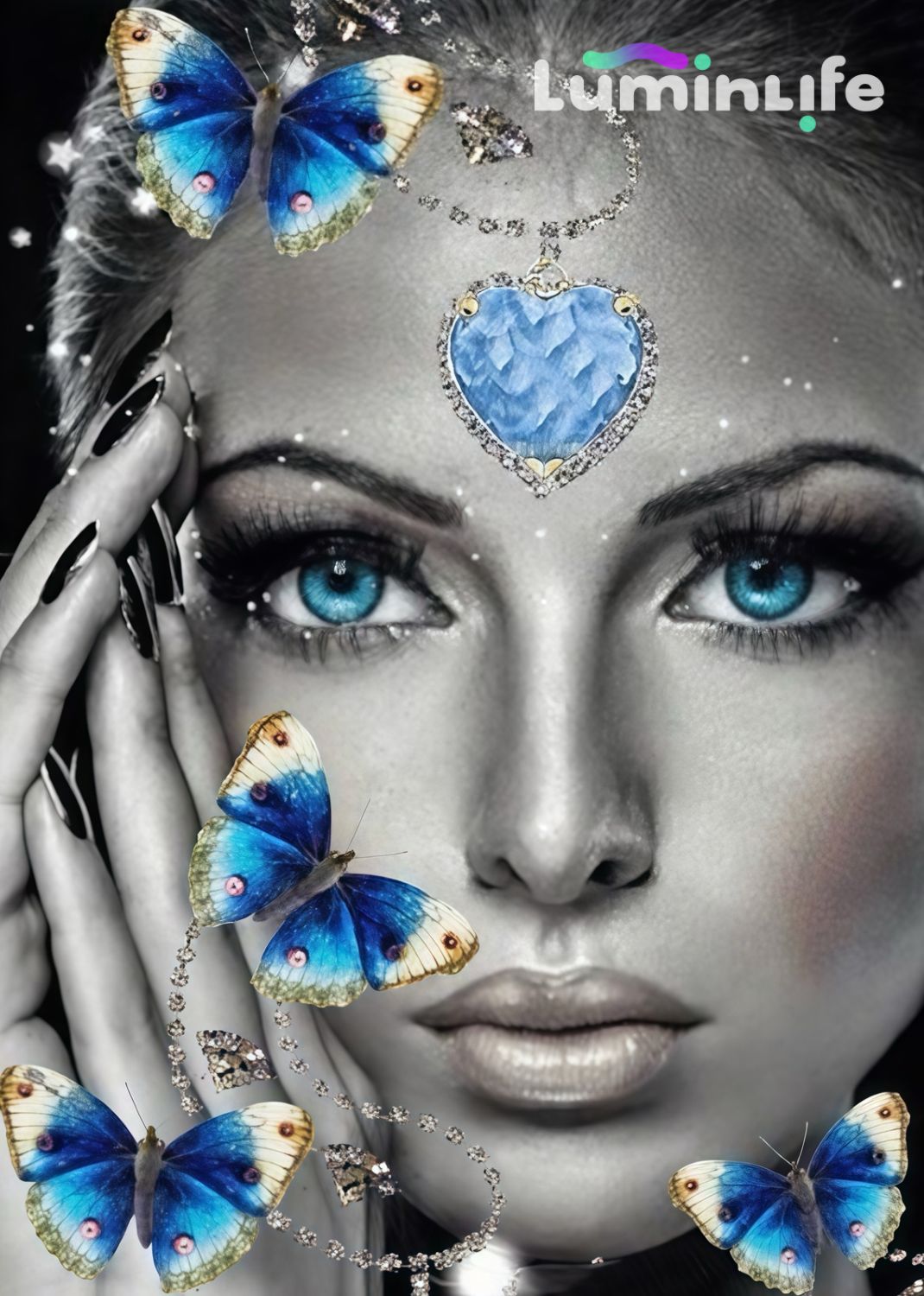 Kit Broderie Diamant, Diamond Painting - Princesse butterfly - H503