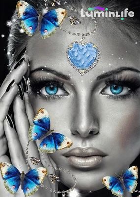 Kit Broderie Diamant, Diamond Painting - Princesse butterfly - H503