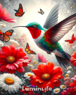 Kit Broderie Diamant - Colibri - DF30 Kit Broderie Diamant - Colibri - DF30