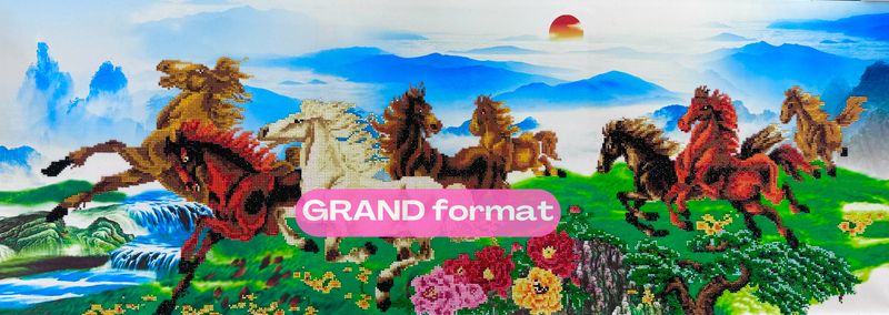 Broderie Diamant, Diamond Painting - Chevaux sauvages  - 6203