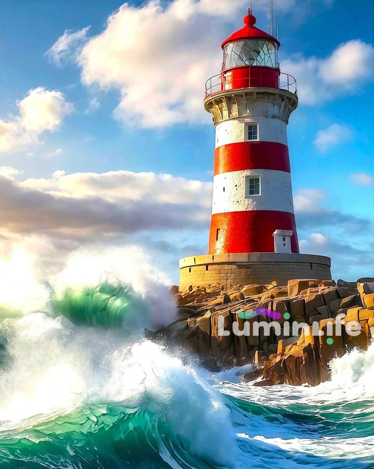 Kit Broderie Diamant - Phare et mer - DF32 Kit Broderie Diamant - Phare et mer - DF32