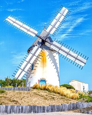 Kit Broderie Diamant, Diamond Painting - Moulin de Jard-sur-mer - D010 Kit Broderie Diamant, Diamond Painting - Moulin de Jard-sur-mer - D010