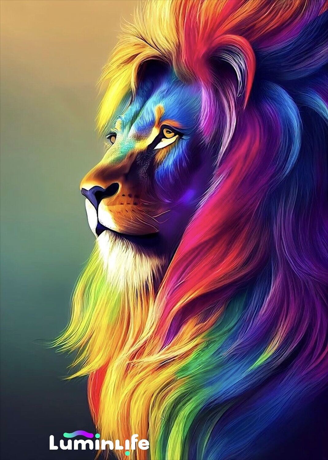 Broderie Diamant 5D -Lion en couleurs Broderie Diamant 5D -Lion en couleurs