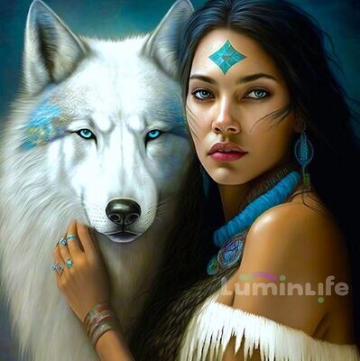 Broderie Diamant, Diamond Painting - La Belle et le loup 2 - DN18 Broderie Diamant, Diamond Painting - La Belle et le loup 2 - DN18