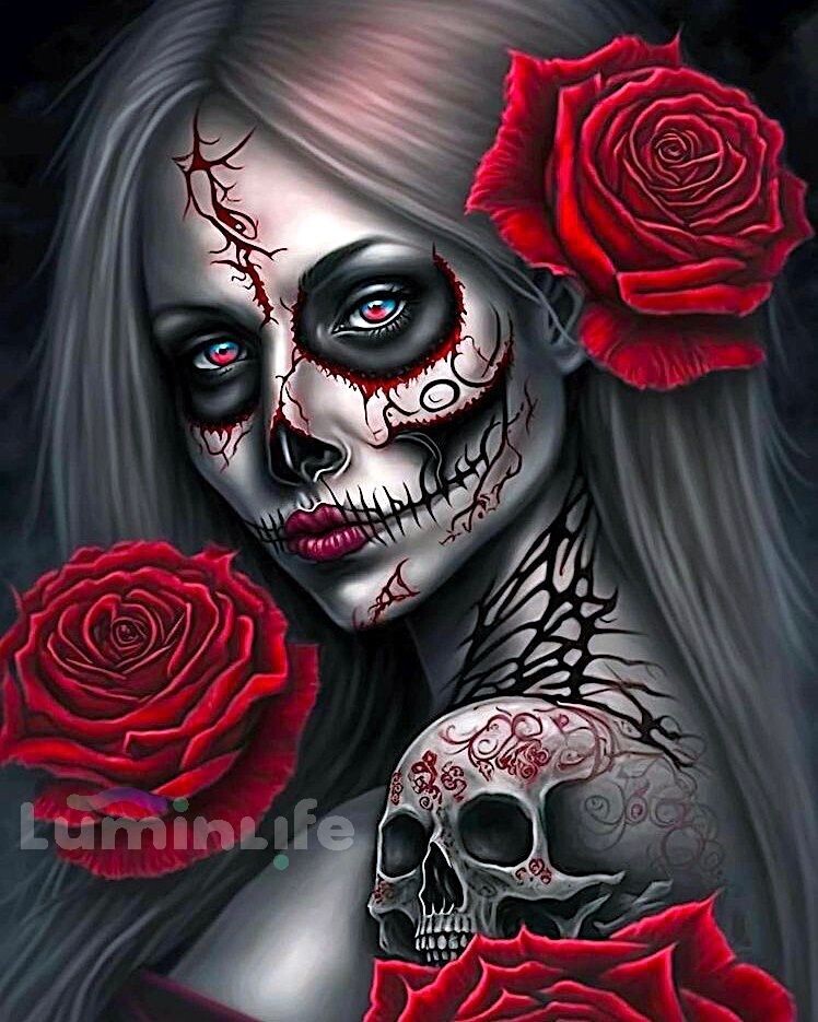 Broderie Diamant 100% -Santa Muerte Broderie Diamant 100% -Santa Muerte