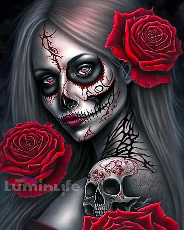 Broderie Diamant 100% -Santa Muerte