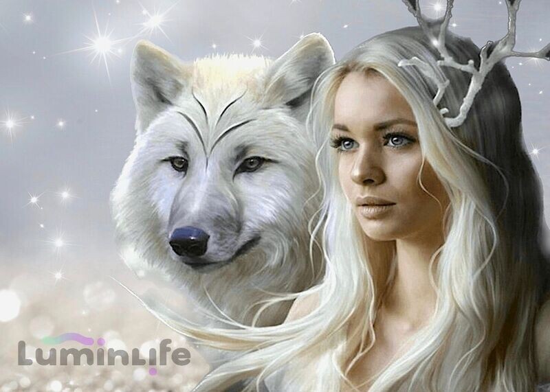 Broderie Diamant 5D -La Belle et le loup