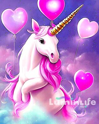 Broderie Diamant, Diamond Painting - Licorne rose - DS03 Broderie Diamant, Diamond Painting - Licorne rose - DS03