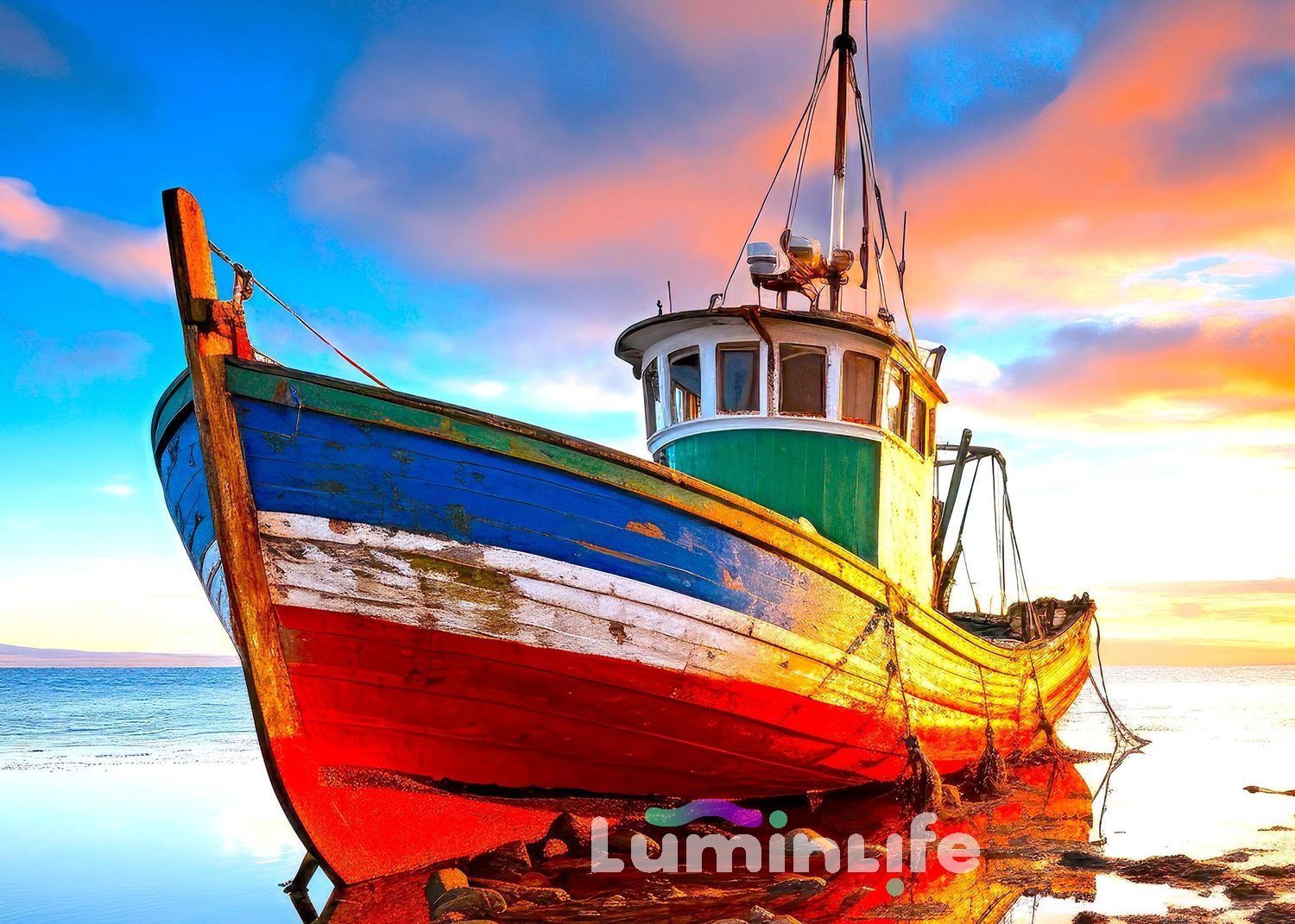 Broderie Diamant 5D -Bateau de pêche