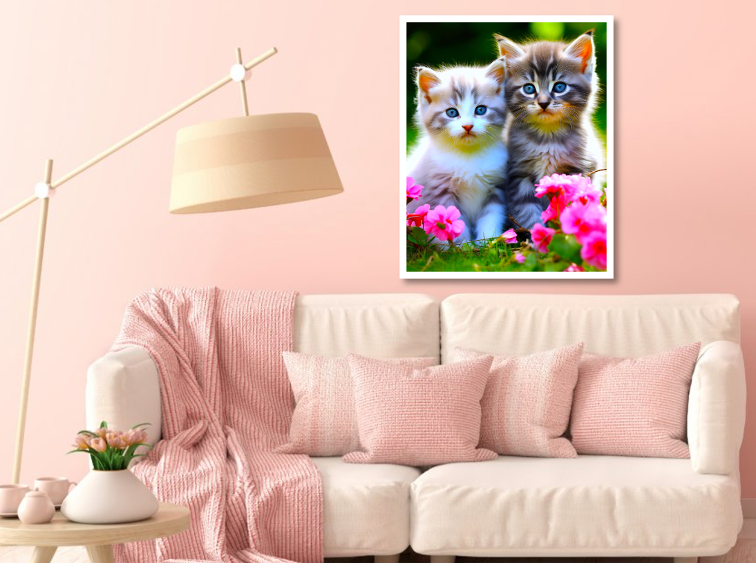 Broderie Diamant 100% -Chatons mimi