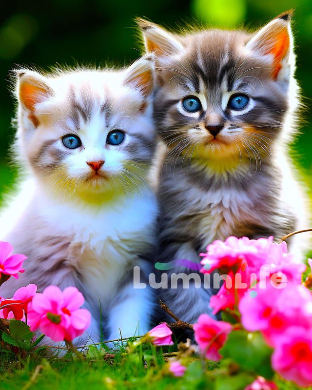 Broderie Diamant 100% -Chatons mimi
